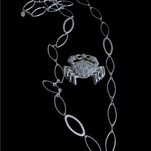 Best signed crab necklace and brooch combo.